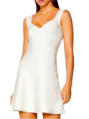 Herve Leger White Mini Dress